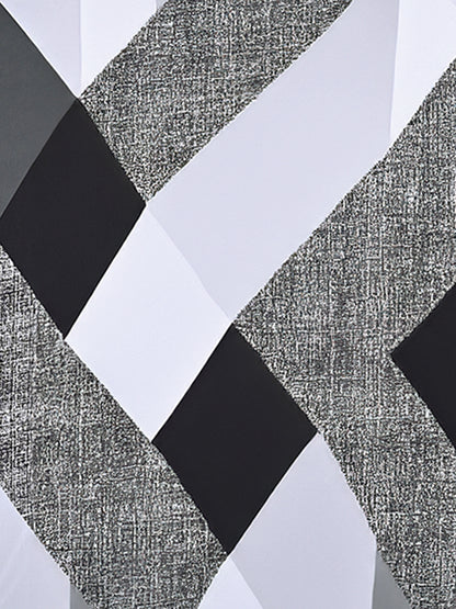Elastic Geometric Printed Sofa Cover 1 Seater- Multicolour