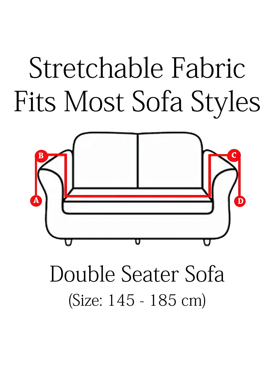 Elastic Stretchable Sofa Cover 2 Seater- Orange