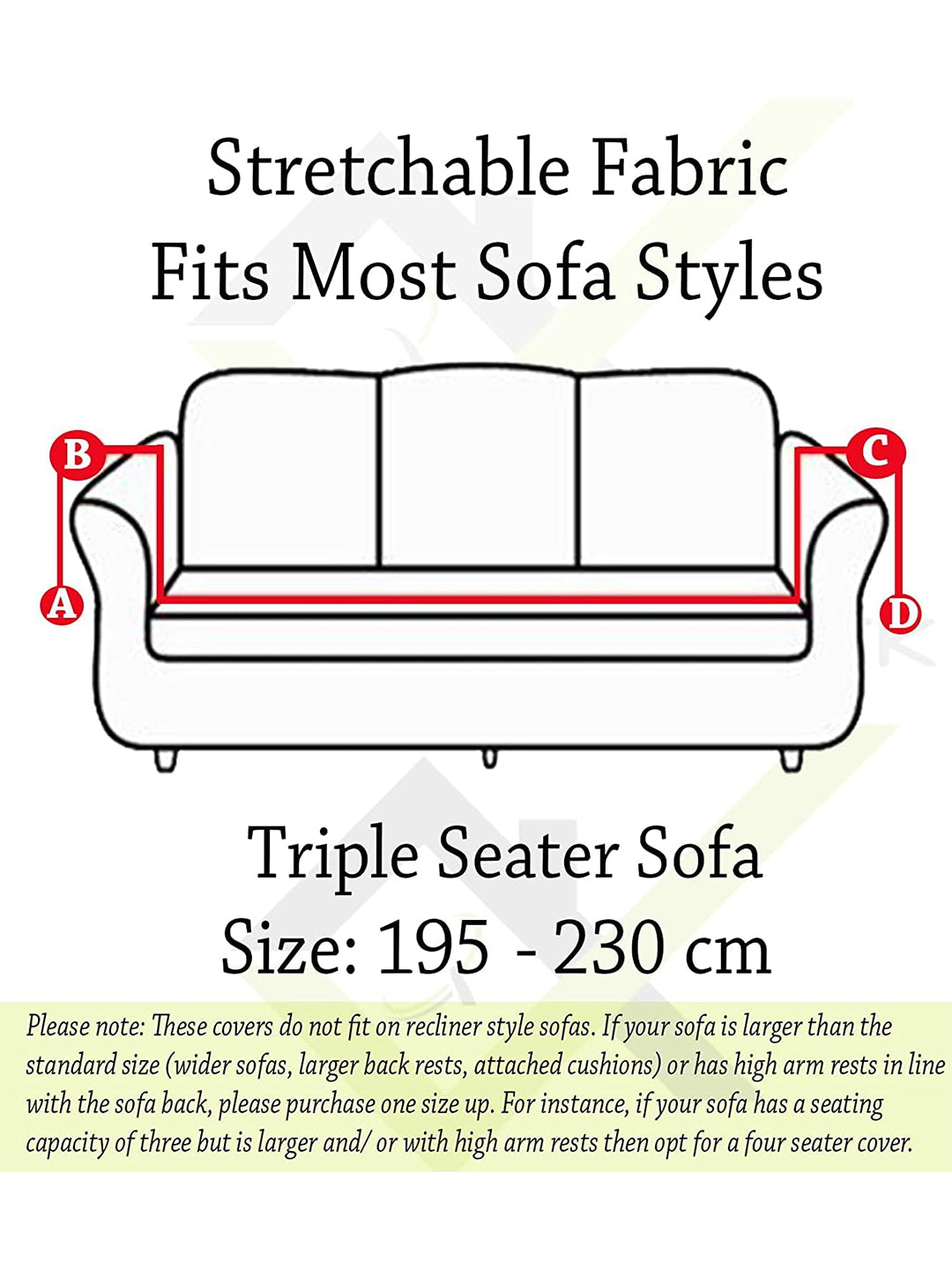 Elastic Stretchable Universal Printed Sofa Cover 3 Seater- Orange