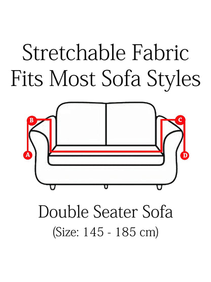 Elastic Stretchable Sofa Cover 2 Seater-Blue