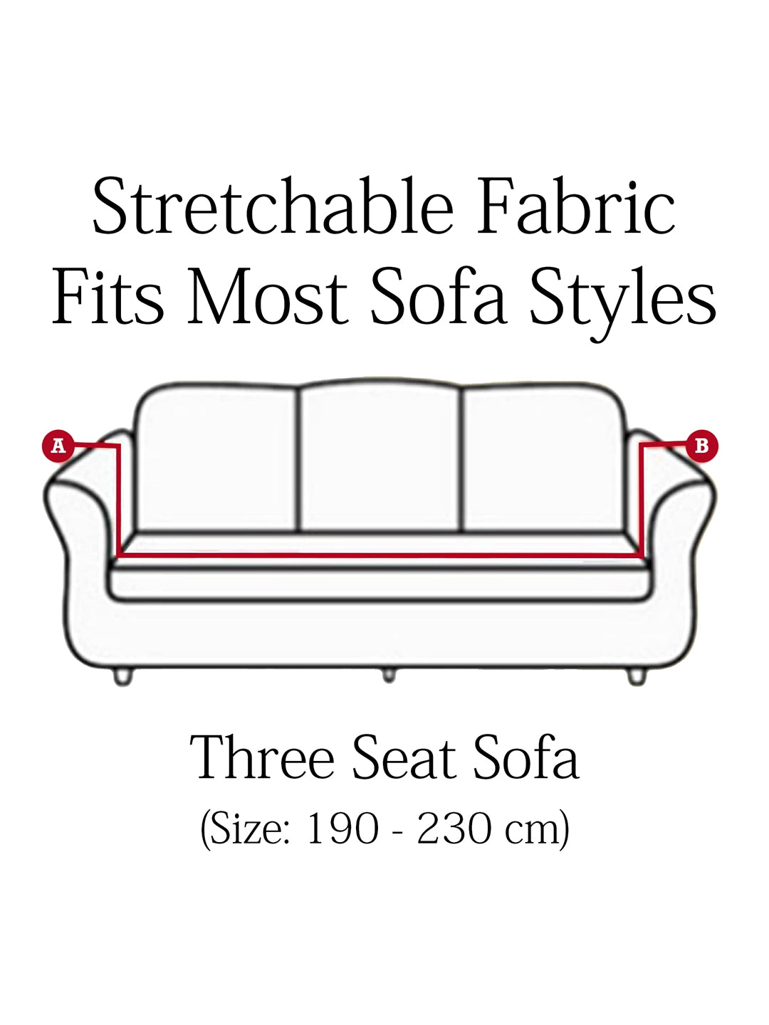Elastic Stretchable Sofa Cover 3 Seater- Orange