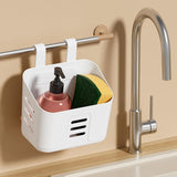 Cortina Plastic Hanging Baskets With Hooks Cabinet Door,Bedside, Toothbrush Holder Versatile Storage Baskets For Home Organization Essential Bathroom Accessories [Medium,White]