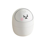 Cortina Corton Design Plastic Small Tabletop Dustbin , Small Waste Bin for Study Table, Office Desk, Bathroom, Kitchen Sink & Washroom ( White )