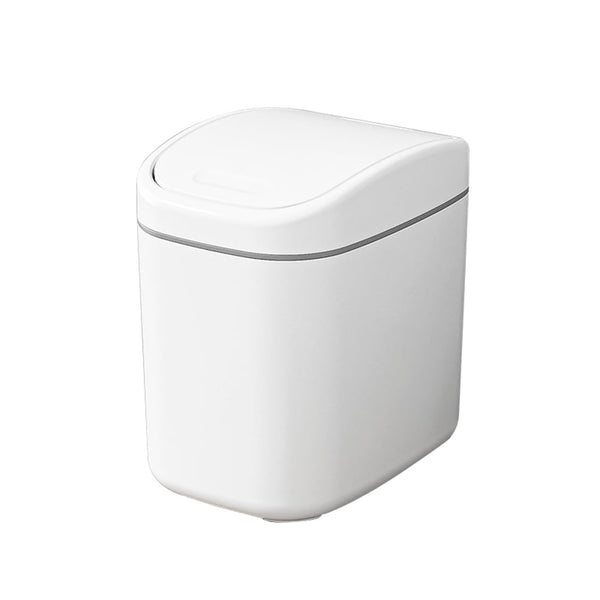 Cortina Mini Tabletop  Dustbin , Small Waste Bin for Study Table, Office Desk, Bathroom, Kitchen Sink & Washroom ( Grey )