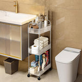 Cortina 3-Tier Rolling Storage Cart with Wheels, Slim Kitchen Organizer Rack, Space-Saving Mobile Utility Trolley with Slide Out Shelves for Bathroom & Kitchen Organization, Kids Room [22 Cm Width]