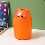 Cortina Corton Design Plastic Large Tabletop Dustbin, Large Waste Bin for Study Table, Office Desk, Bathroom, Kitchen Sink & Washroom (Orange)