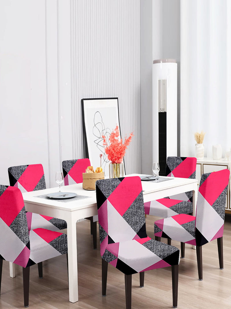 dining-chair-cover-set-of-6-pink-geometric-printed