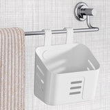 Cortina Plastic Hanging Baskets With Hooks, Cabinet Door ,Bedside ,Toothbrush Holder Versatile Storage Baskets For Home Organization Essential Bathroom Accessories [Small,White ]