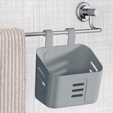 Cortina Plastic Hanging Baskets With Hooks, Cabinet Door ,Bedside ,Toothbrush Holder Versatile Storage Baskets For Home Organization Essential Bathroom Accessories [Small,Grey]