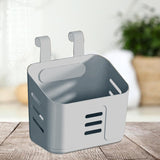 Cortina Plastic Hanging Baskets With Hooks Cabinet Door,Bedside, Toothbrush Holder Versatile Storage Baskets For Home Organization Essential Bathroom Accessories [Medium,Grey]