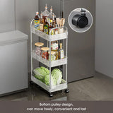 Cortina 3-Tier Rolling Storage Cart with Wheels, Slim Kitchen Organizer Rack, Space-Saving Mobile Utility Trolley with Slide Out Shelves for Bathroom & Kitchen Organization, Kids Room [22 Cm Width]