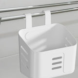 Cortina Plastic Hanging Baskets With Hooks, Cabinet Door ,Bedside ,Toothbrush Holder Versatile Storage Baskets For Home Organization Essential Bathroom Accessories [Small,White ]