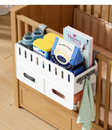 Cortina Heavy Duty Plastic Bedside Hanging Storage Organizer | Multi-Pocket Caddy for Bed & Hostel | Book, Magazine, Mobile, Remote Holder | Bedroom Accessories Organiser (Orange)