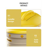 Cortina Post Box Design Piggy Bank for Kids & Adults – Plastic Coin Saver with Handle & Keys, Money box Gift Item for kids Ages 3+ ( Yellow, Pack of 1 )