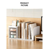 Cortina Bookshelf  Plastic Storage Organizer  for Books, Magazines & CDs, Compact Book Rack for Home, Office & Study Desk (Desktop Bookshelf Organizer)