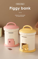 Cortina Post Box Design Piggy Bank for Kids & Adults – Plastic Coin Saver with Handle & Keys, Money box Gift Item for kids Ages 3+ ( Pink, Pack of 1 )