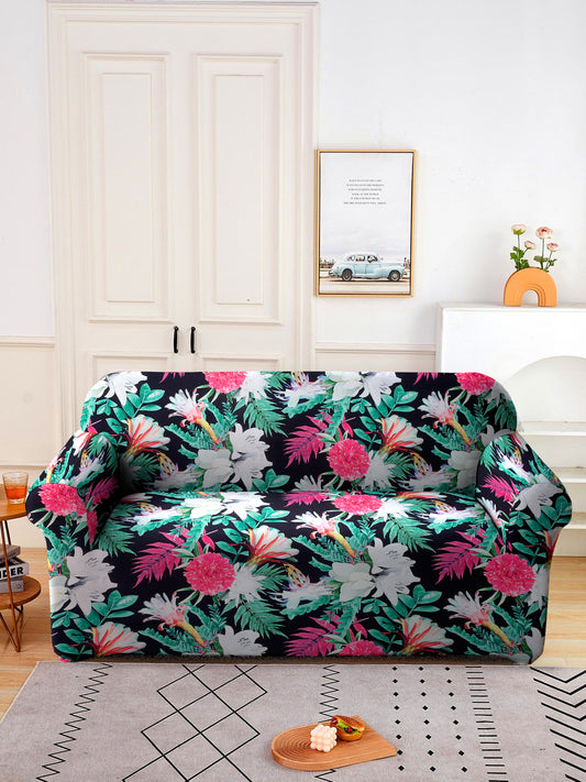 Elastic Stretchable Universal Printed Sofa Cover 3 Seater- Multicolour
