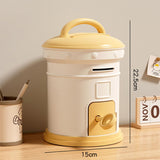 Cortina Post Box Design Piggy Bank for Kids & Adults – Plastic Coin Saver with Handle & Keys, Money box Gift Item for kids Ages 3+ ( Yellow, Pack of 1 )