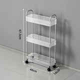 Cortina 3-Tier Rolling Storage Cart with Wheels, Slim Kitchen Organizer Rack, Space-Saving Mobile Utility Trolley with Slide Out Shelves for Bathroom & Kitchen Organization, Kids Room [22 Cm Width]