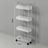 Cortina 4-Tier Rolling Storage Cart with Wheels, Slim Kitchen Organizer Rack, Space-Saving Mobile Utility Trolley with Slide Out Shelves for Bathroom & Kitchen Organization, Kids Room,[14Cm Width]