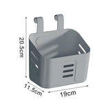 Cortina Plastic Hanging Baskets With Hooks, Cabinet Door ,Bedside ,Toothbrush Holder Versatile Storage Baskets For Home Organization Essential Bathroom Accessories [Small,Grey]