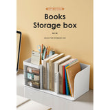 Cortina Bookshelf  Plastic Storage Organizer  for Books, Magazines & CDs, Compact Book Rack for Home, Office & Study Desk (Desktop Bookshelf Organizer)