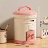 Cortina Post Box Design Piggy Bank for Kids & Adults – Plastic Coin Saver with Handle & Keys, Money box Gift Item for kids Ages 3+ ( Pink, Pack of 1 )