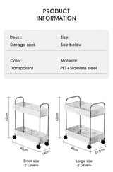 Cortina 4-Tier Rolling Storage Cart with Wheels, Slim Kitchen Organizer Rack, Space-Saving Mobile Utility Trolley with Slide Out Shelves for Bathroom & Kitchen Organization, Kids Room [22 Cm Width]