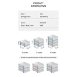 Cortina 2-Tier File Organizer , Premium Polystyrene Desk Rack, Foldable Document Holder with Dividers - Space-Saving Office & Home Paper Storage , Cloth organiser ( Blue)