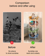 Cortina 4-Layer Multipurpose Utility Rack  Fruit & Vegetable Basket Trolley with Wheels | Kitchen, Pantry, Bathroom Organizer & Toy Storage Rack for Home (Multicolour)