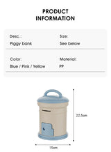 Cortina Post Box Design Piggy Bank for Kids & Adults – Plastic Coin Saver with Handle & Keys, Money box Gift Item for kids Ages 3+ ( Blue, Pack of 1 )