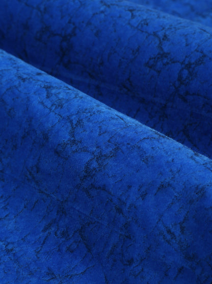 Pack of 2 Velvet Room Darkening Solid Long Door Curtains- Navy Blue