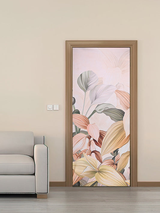 Stretchable Floral Printed Door Cover