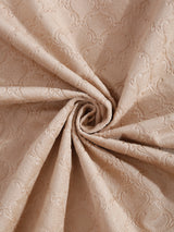 Pack of 2 Velvet Room Darkening Emboss Door Curtains- Peach