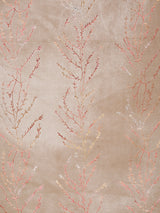 Pack of 2 Velvet Regular Foil Long Door Curtains- Peach