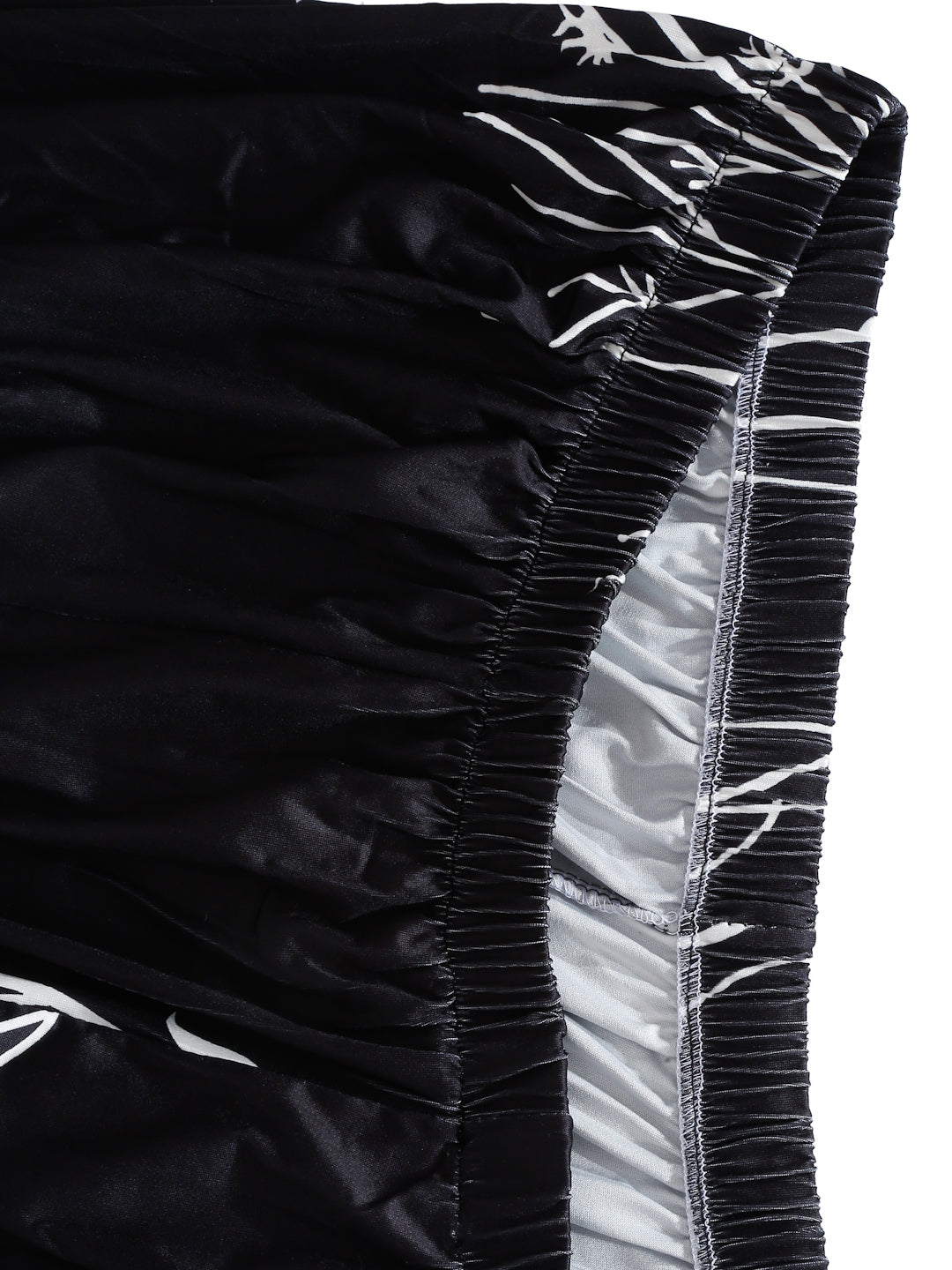 Elastic Stretchable Universal Printed Sofa Cover 3 Seater- Black