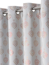 Pack of 2 Polyester Blackout Foil Long Door Curtains- Light Grey