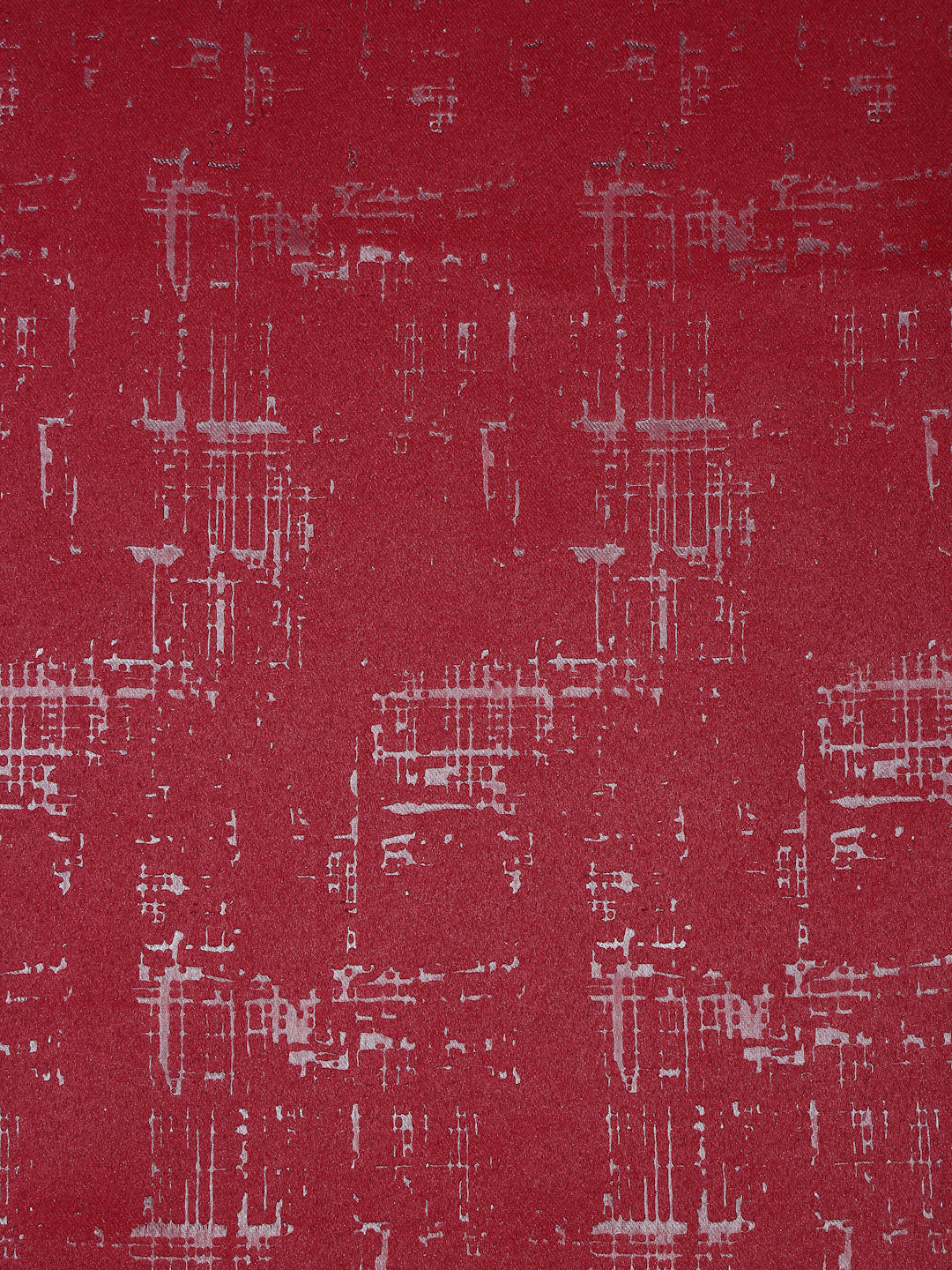Pack of 2 Polyester Blackout Emboss Door Curtains- Red
