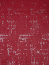 Pack of 2 Polyester Blackout Emboss Window Curtains- Red