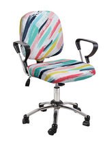 Stretchable Elastic Digital Printed Office Chair Cover Pack of 6- Multicolour