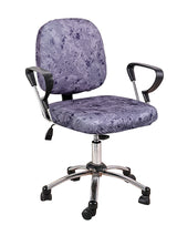 Stretchable Elastic Digital Printed Office Chair Cover Pack of 1- Lavender