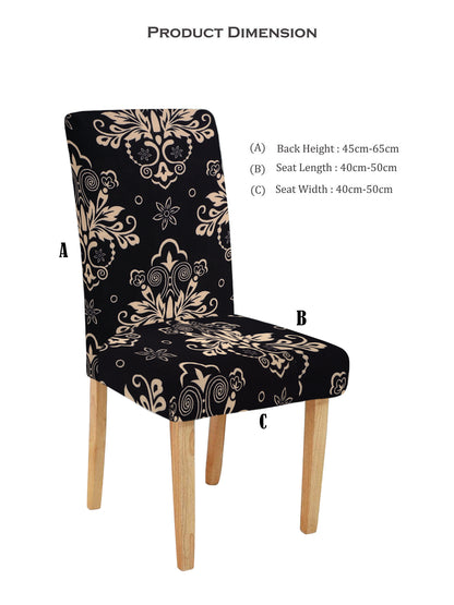 dining-chair-cover-set-of-4-black-beige-ethnic-printed