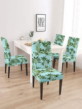 dining-chair-cover-set-of-4-leaf-printed-turquoise