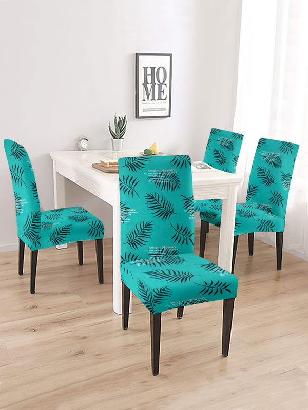 dining-chair-cover-set-of-2-leaf-printed-tealwholesale