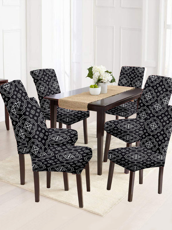 dining-chair-cover-set-of-6-ethnic-printed-black-white