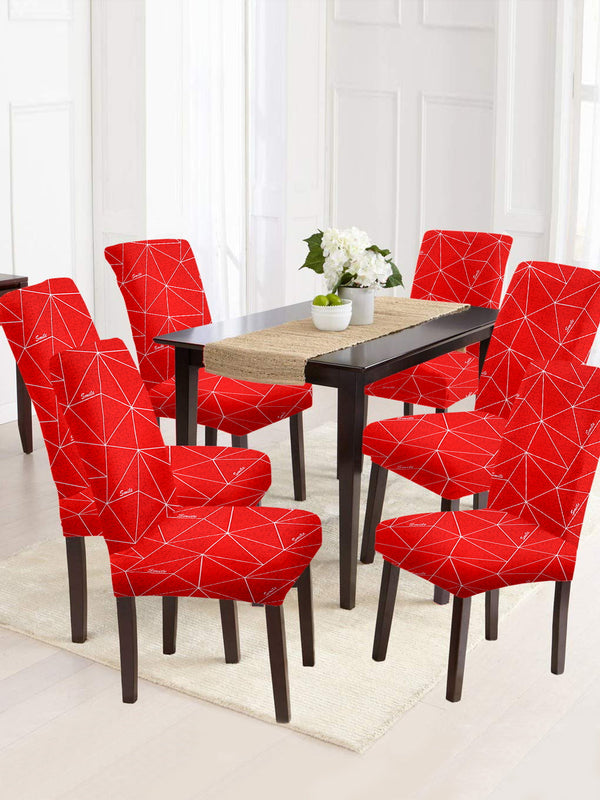 dining-chair-cover-set-of-6-geometric-printed-red