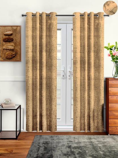 velvet-solid-long-door-curtain-ochre