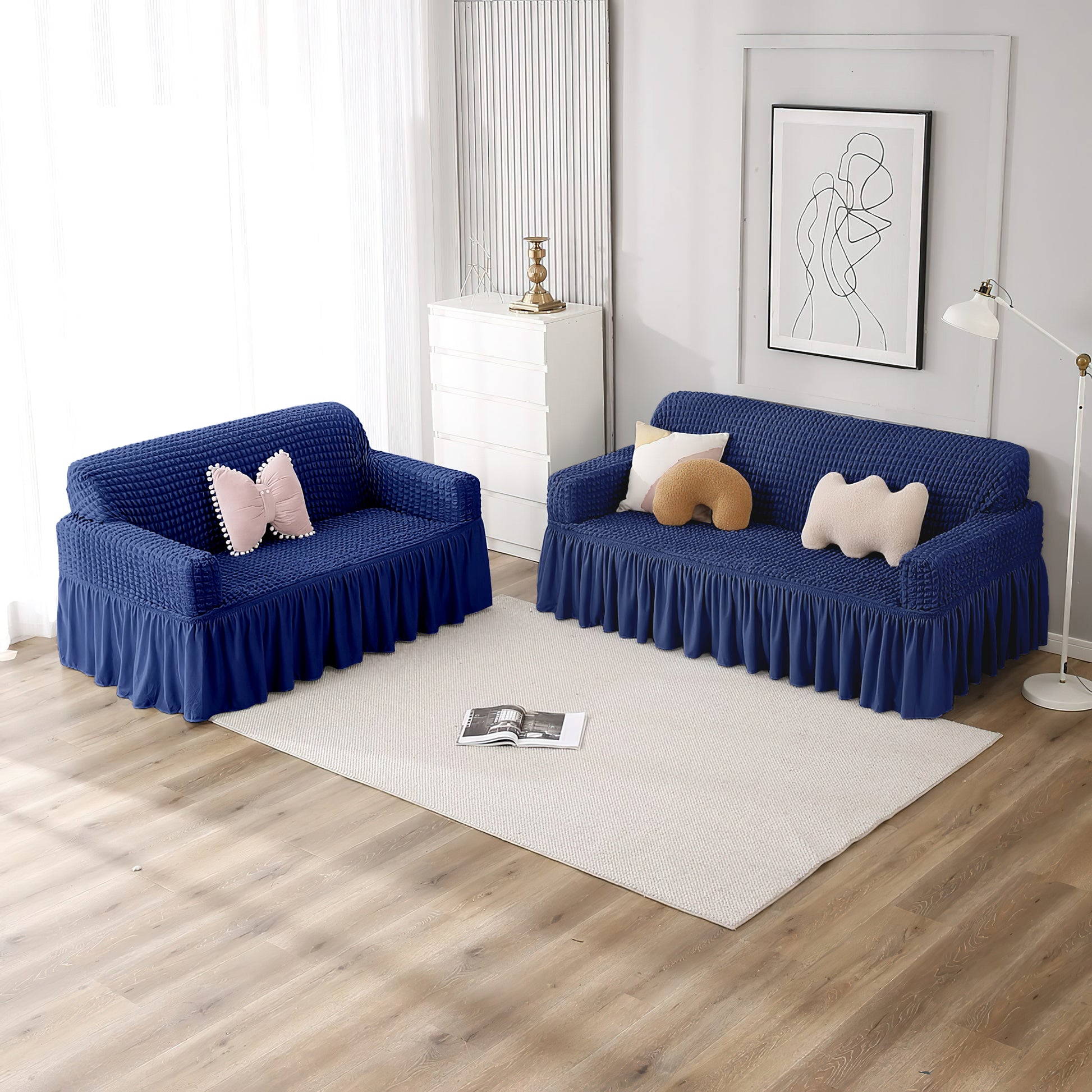2 Seater Navy Blue