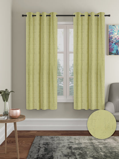 Pack of 2 Polyester Blackout Emboss Curtains
