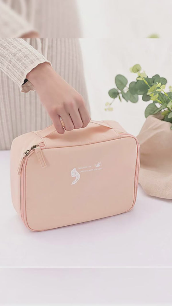 Makeup Accessories Storage Pouch- Peach